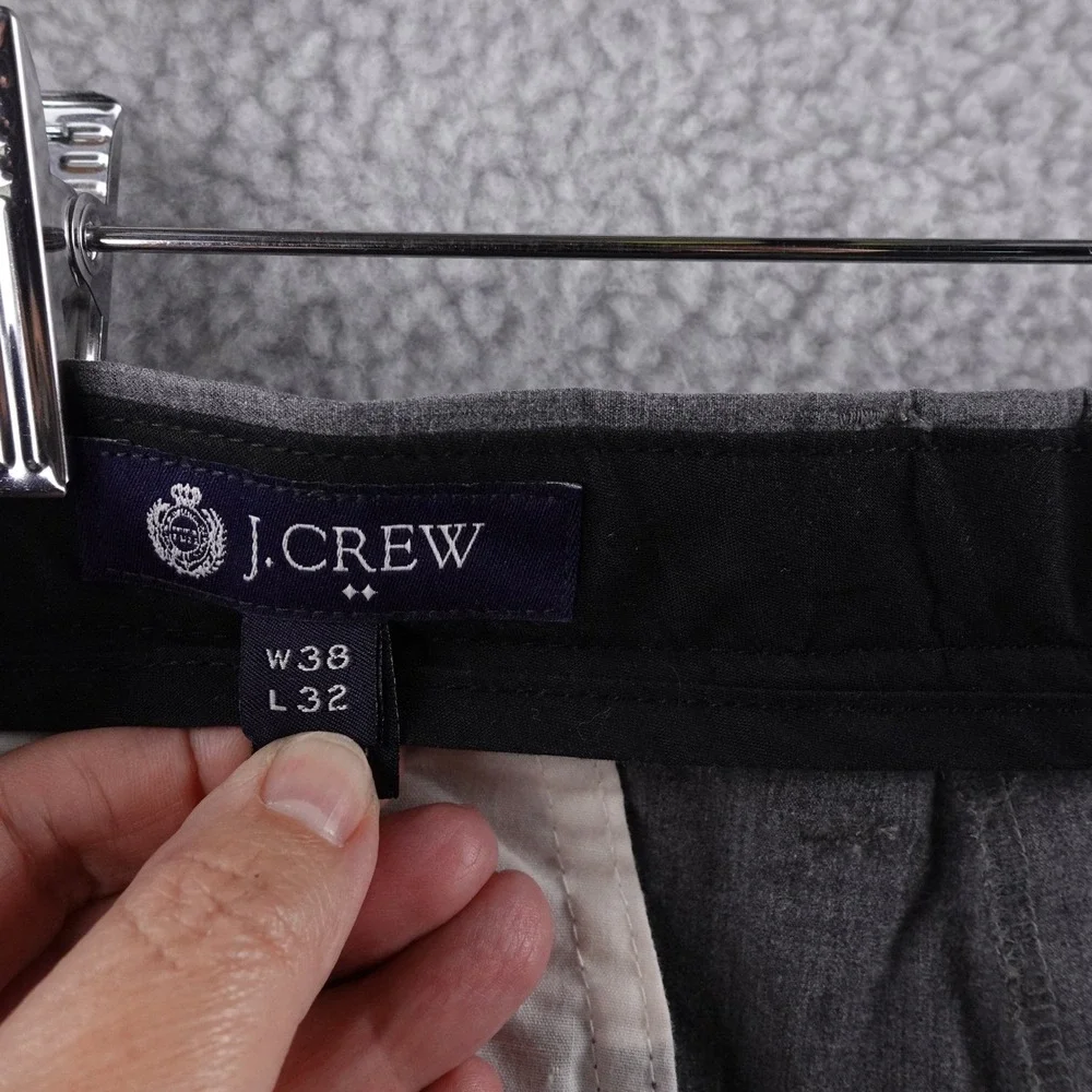 J.‎ Crew Men's Grey Dress Chino Pants Size W38 L32 Flat Front Cotton
